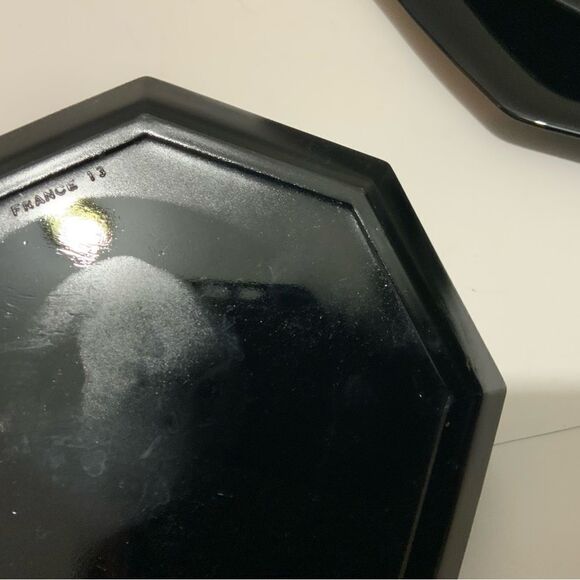 Arcoroc Octime France Black Octagon LOT 1 Bowl 1 dinner  1 salad plate G1 - Picture 4 of 6